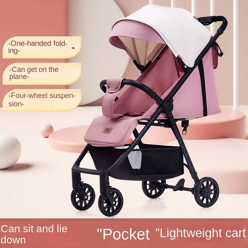 

Pocket Stroller Ultra-Lightweight Portable Reclining Foldable Compact Baby Children's Stroller Infant Travel Stroller