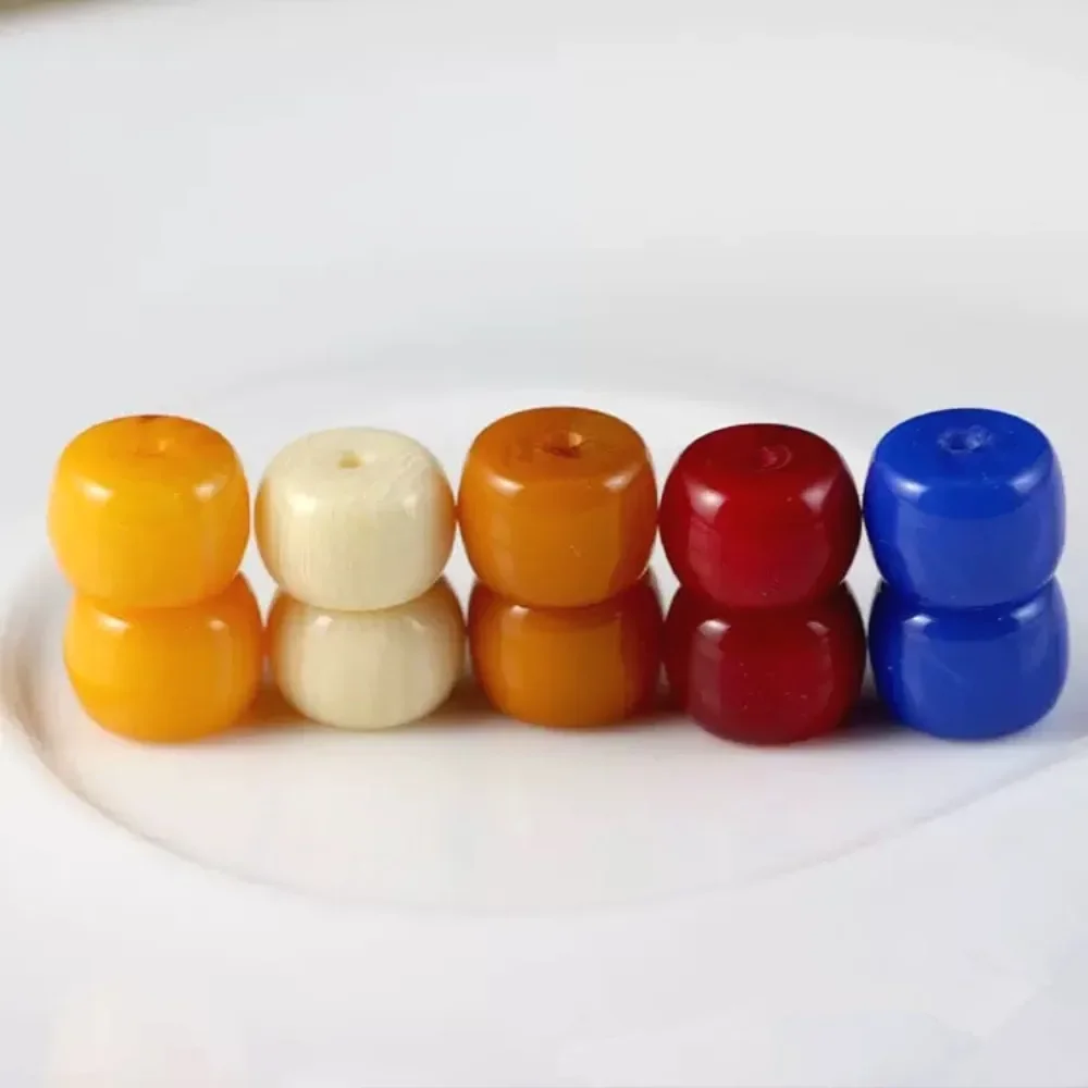 Honey Resin Beeswax Yellow Amber 10x7mm Stripes Gems Wheels Abacus Spacer Beads DIY Jewelry Making Necklace Bracelet Keychain