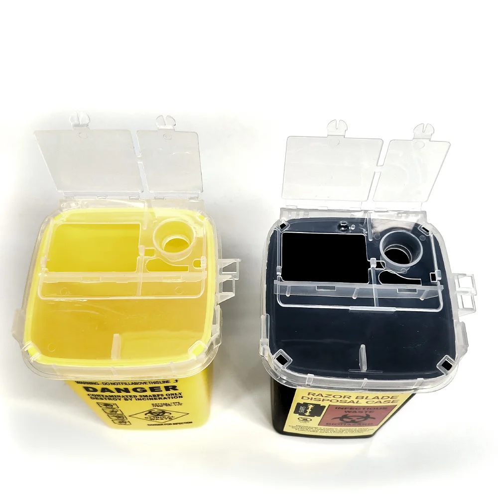 1L البلاستيك الوشم صندوق النفايات اللوازم الطبية الحاويات المتاح إبرة نصائح إعادة تدوير دلاء جمع الوشم الملحقات #4