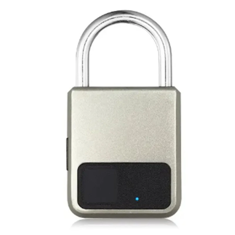 Smart Portable Fingerprints Tuya APP Pad Lock With USB Key Support For Emergency