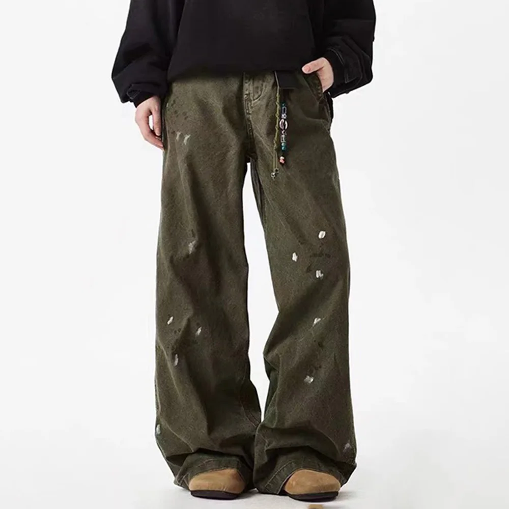 

Лето 2022, новые мужские джинсовые брюки Y2k в стиле Харадзюку, повседневные модные тенденции, простые свободные мужские брюки в стиле хип-хоп в американском стиле High Street