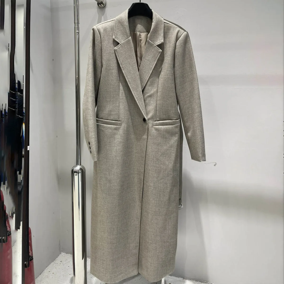 

VTKW Collar With One Button Solid Color Stylish Design Waist-cinching 2025 Spring New Style Loose High-quality Loose Suit Jacket