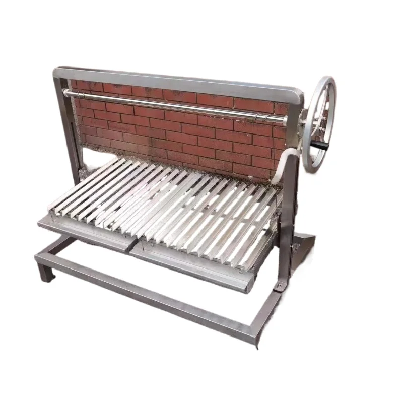 

40" Wood Charcoal Adjustable Height Stainless Steel