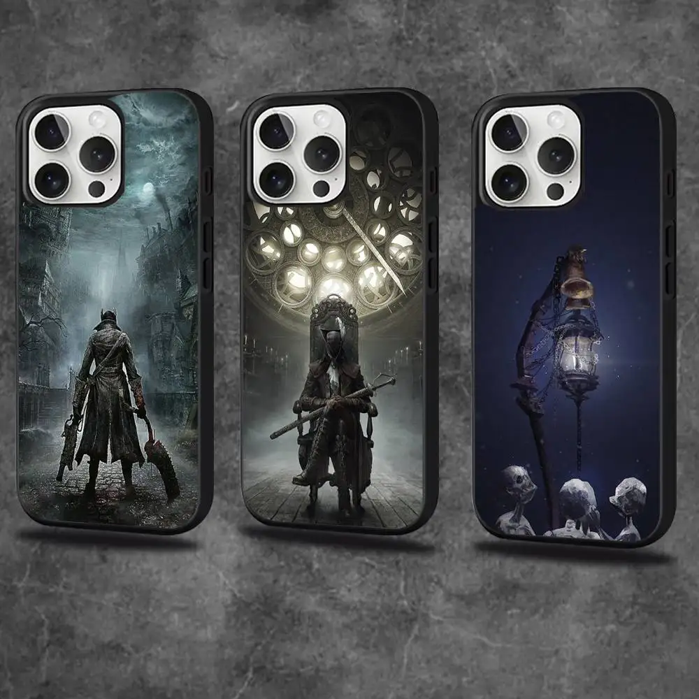 

G-Game B-Bloodborne Phone Case For iPhone 16,15,14,13,12,11,Pro,Max,Plus,Mini,SE4,E Magnetic Magsafe Wireless Charging