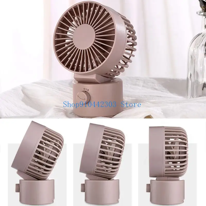 652F Portable Desktop Oscillating Fan Shaking for Head Mini Fan for Home Car