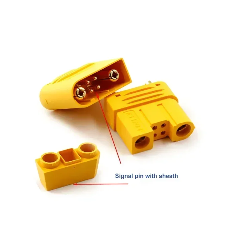 XT120 Lithium Battery Charging Plug 2+6 60A High Current Male Female 2+4 with Signal Pin Model Aircraft Solder Wire Connector