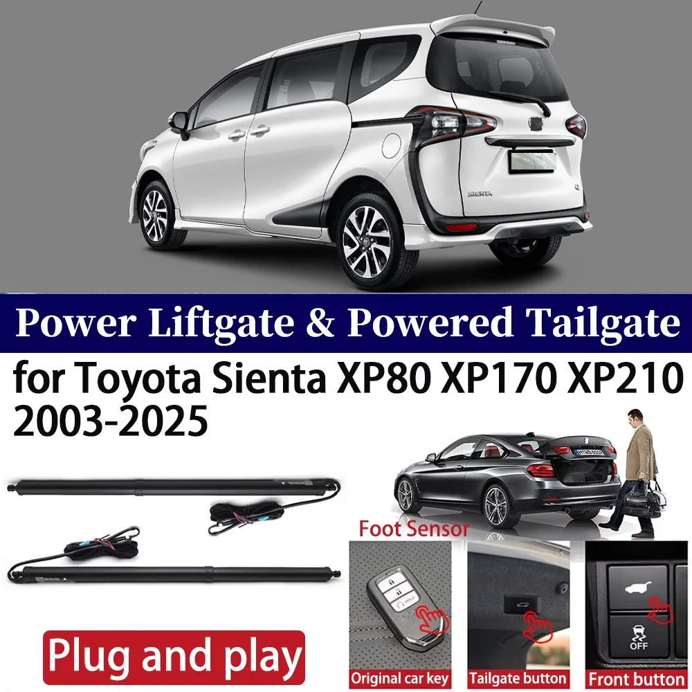 

ZhuCamX for Toyota Sienta XP80 XP170 XP210 2003-2025 Car Power Liftgate Automatic One-Click Vehicle Powered Tailgate Strut