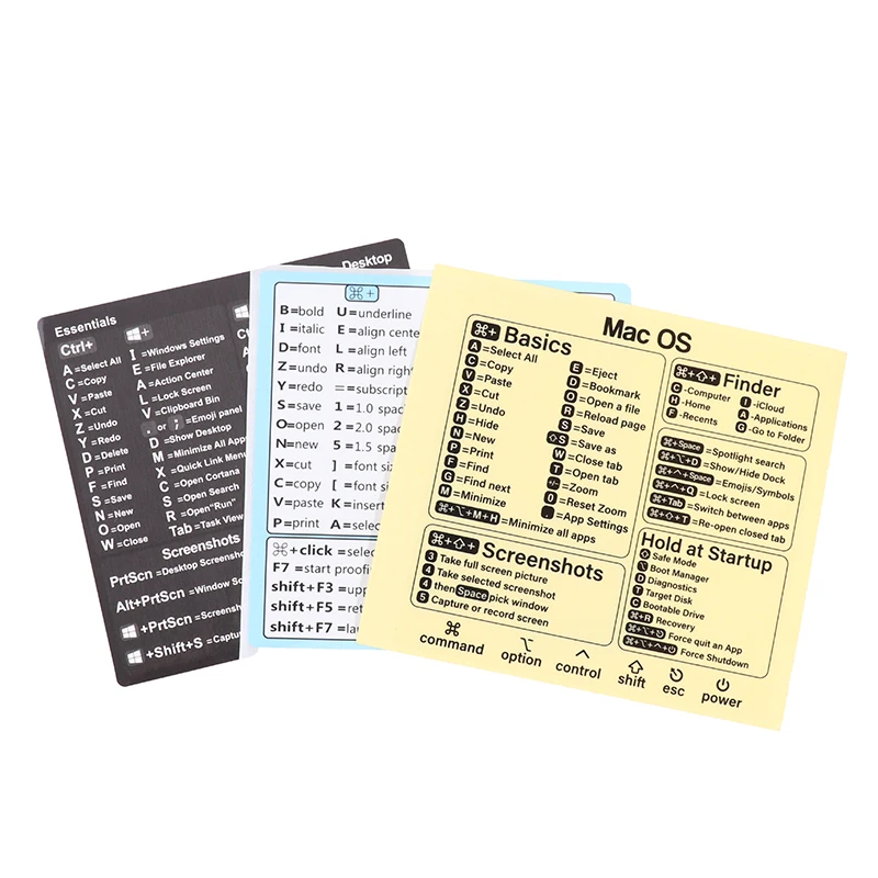 1Pc Shortcut Key Tips Waterproof Computer Sticker DIY Keyboard Laptop And Desktop Student Gift Decoration Toy Sticker