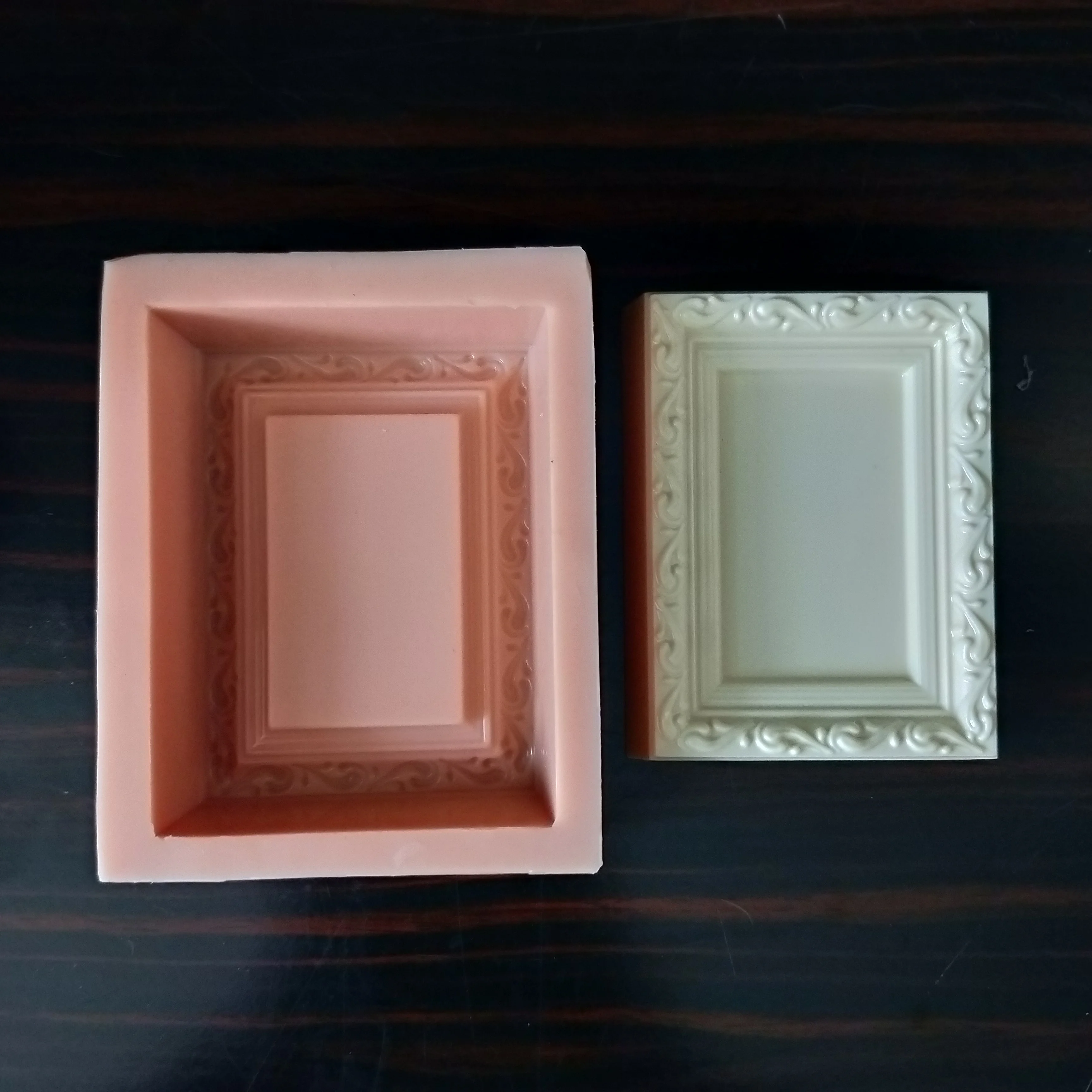 Silicone Picture Frame mold, Fondant Mould, Soap Molds, Gypsum Chocolate Candle, Candy Mold, Clay Resin, QT0192