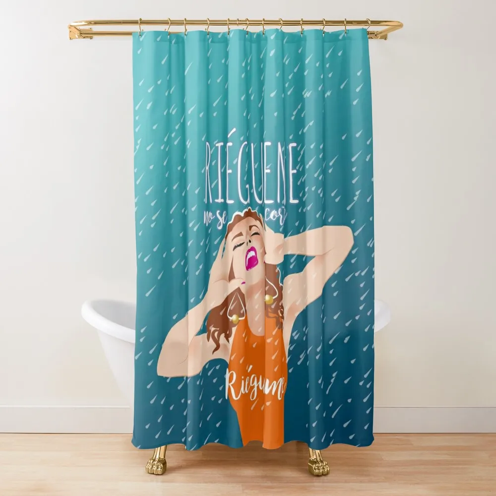 

Riégueme Shower Curtain Bathroom Fabric Elegant Bathroom Cover Waterproof Shower And Anti-Mold Curtain