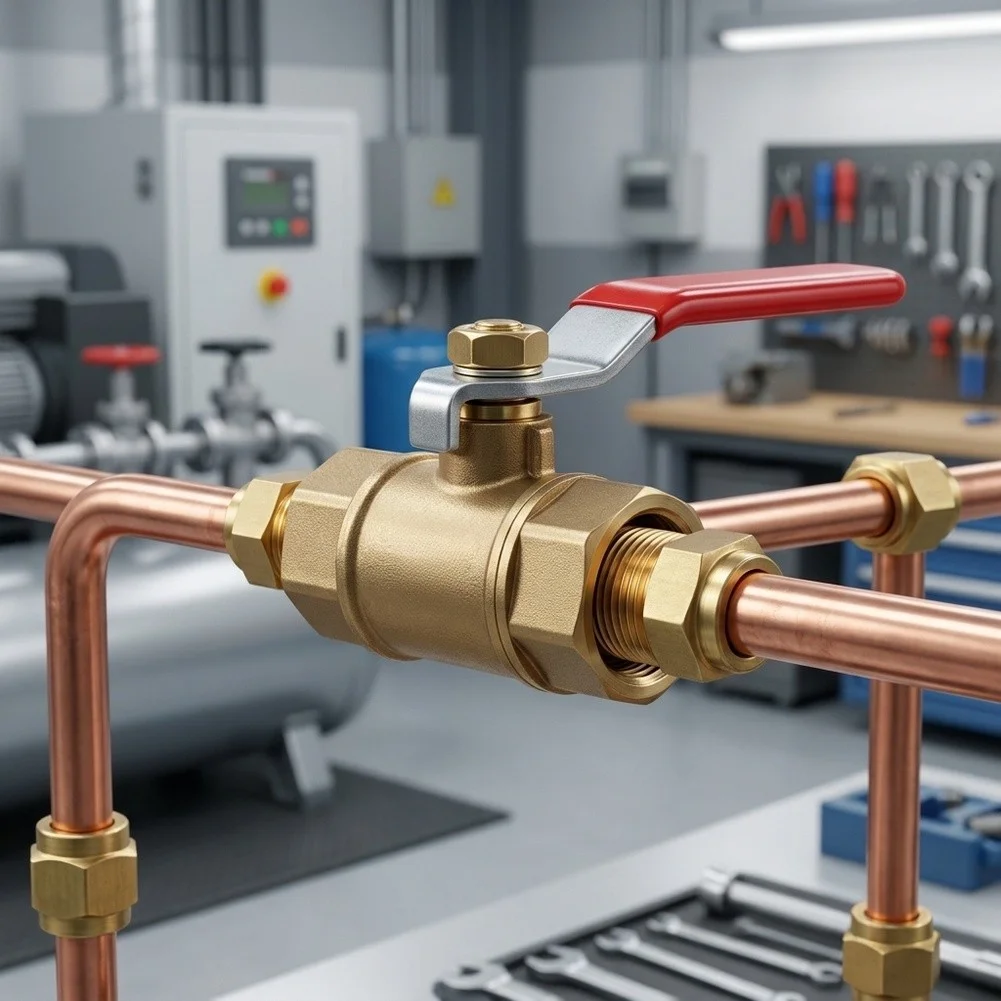 Brass Pneumatic Ball Valve with Dual Female Threads 1/8 1/4 3/8 1/2 Inch Y Type for Air and for gas Control in Pneumatic Systems