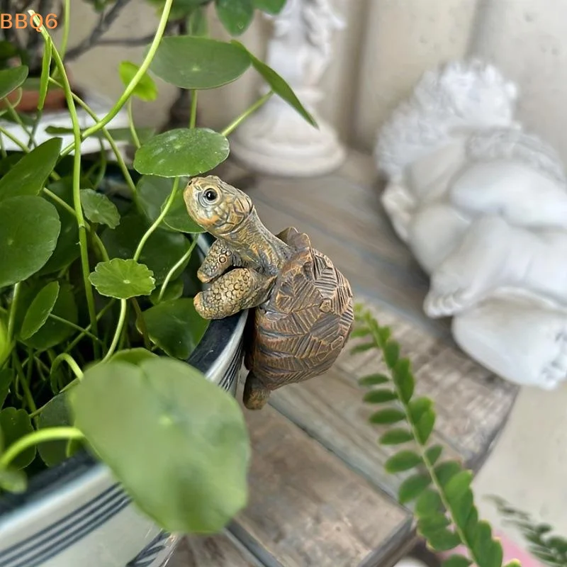 *1Pcs Resin Hanging Turtle Statue Planter Pot Hanger Cute Tortoise Figurine Home Garden Plant Decoration