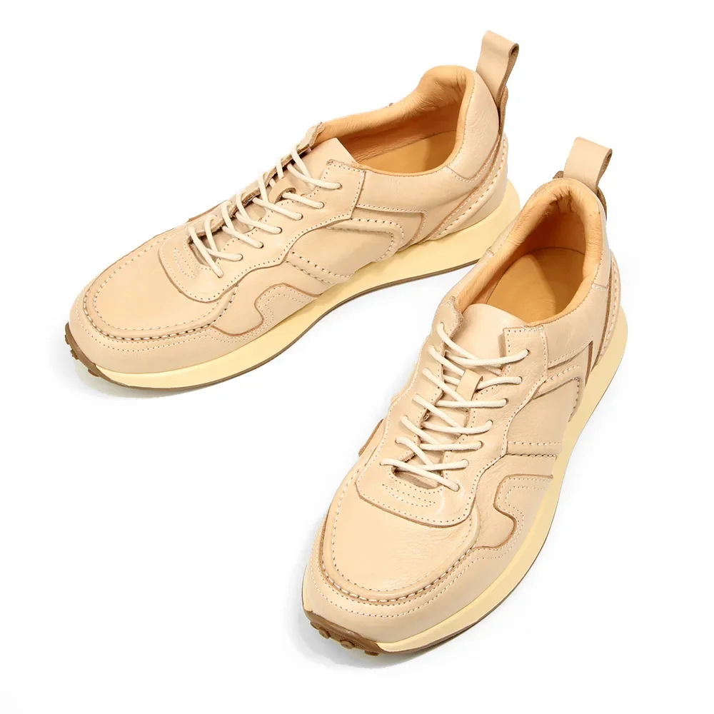 

Fashion Highquality Retro Cowhide Men's Shoes Casual Sports Shoes Outdoor Running Genuine Leather Brownblack Sneakers Hiking