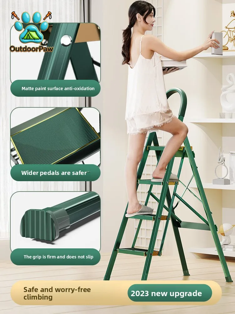 Baffin ladder household aluminum alloy telescopic herringbone ladder thickened folding multi-functional portable lifting