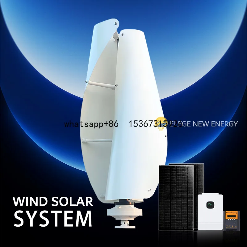 Complete Set 6KW Off-Grid Solar Wind Hybrid Energy System Wind Power Generation for Home Use