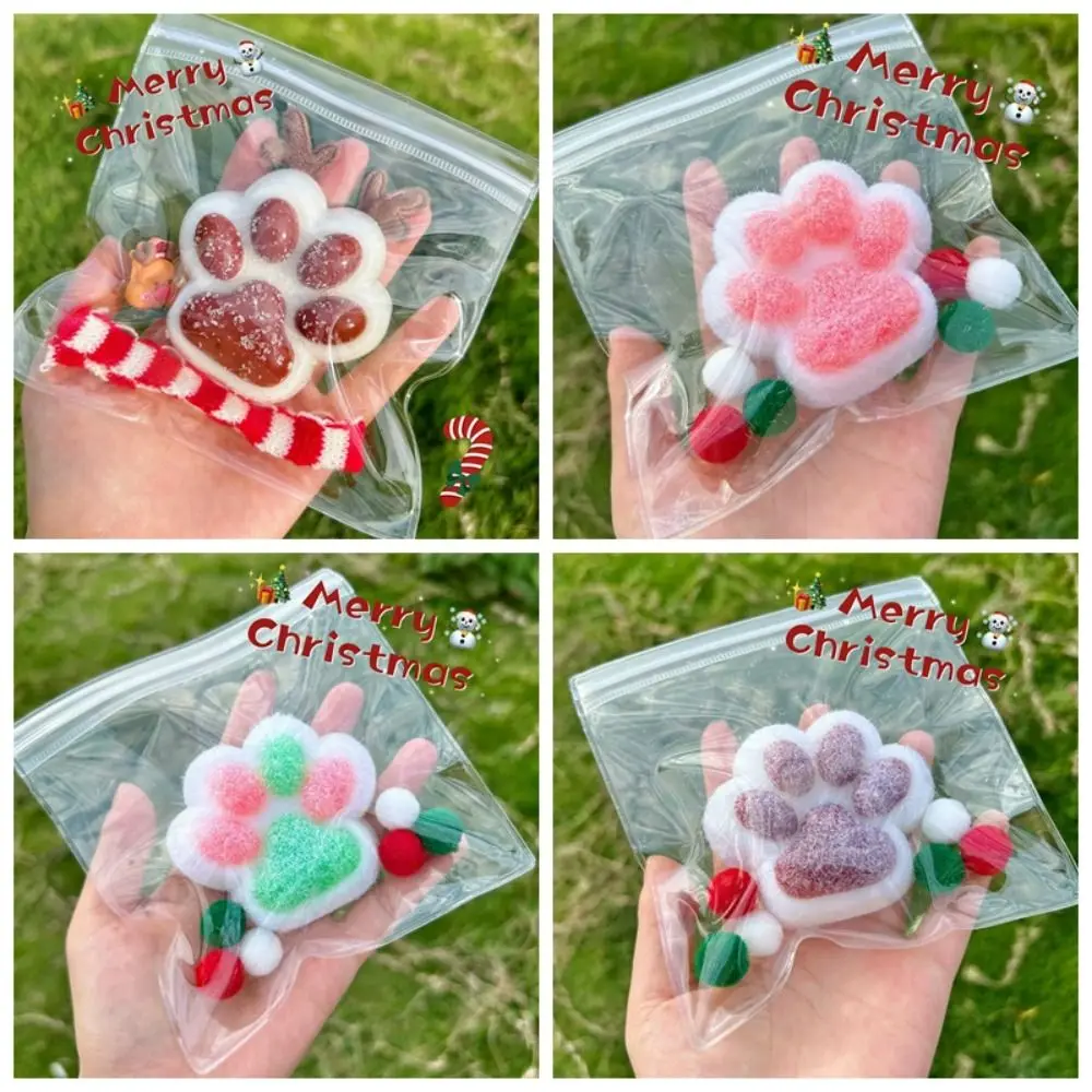 Novelty Squishy Squeeze Toy Slow Rebound Cat Paw Stretch Toys Bag Squeeze Decompression Toy Christmas Gift for Adult Kids