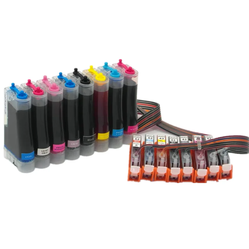 CLI 42 Ink System Compatible for Canon Pixma Pro-100 Inks CLI-42 CLI42 CLI 42 CISS Full Ink with Chip for Pixma Pro-100 Printer