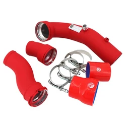 Full Set Turbo Charge Pipe + Boost Pipe Cooling Kit For BMW N55 535i 640i F10 F12 F13
