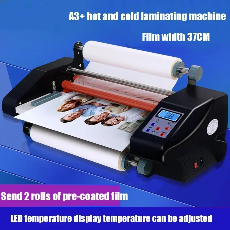 New Upgrade A3+ 093H Four Roller Laminating Machine A4 Hot Rolling Mill Roller Cold Laminator Rolling Machine With Two Gloss Fil