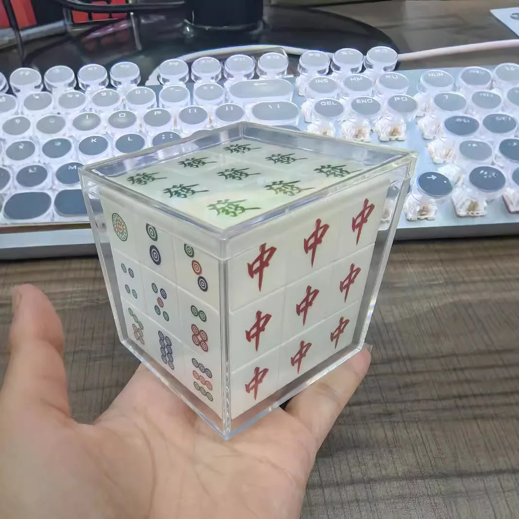 

Diansheng Creative Cube Mahjong 3x3 Cube 4x3 Маджонг Cube Форма 3x3 Сплошной цвет Игрушка-головоломка высокой сложности Гладкая и не застряхающаяся