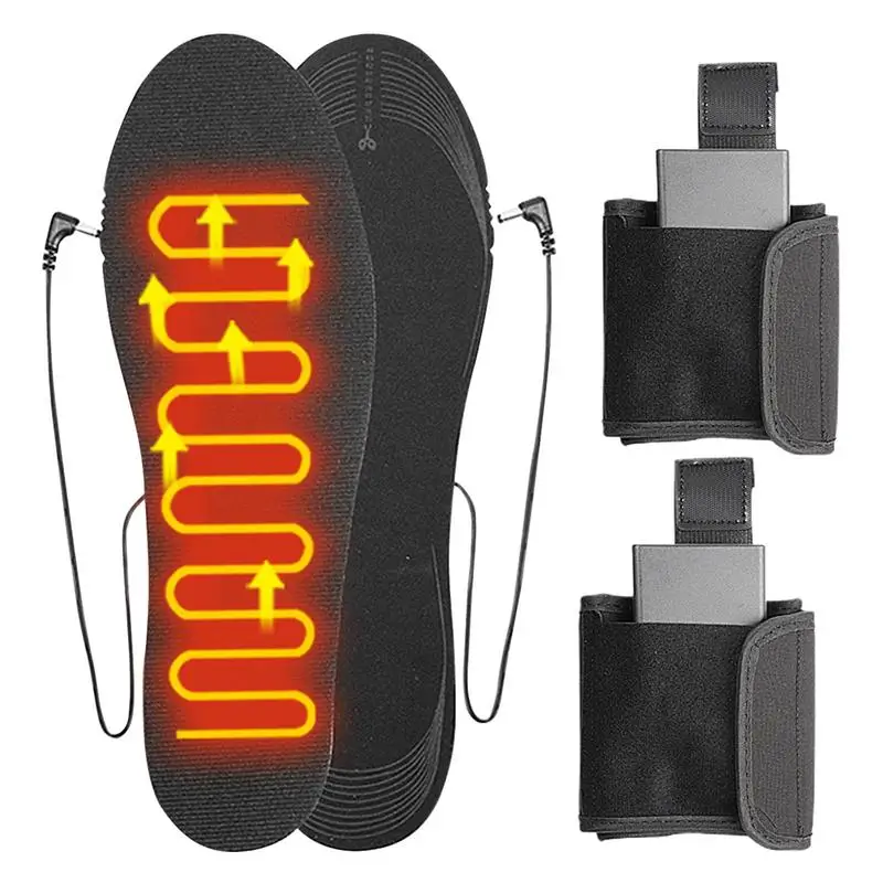 Strap Heated Insoles Winter Warm Strap Shoes Insoles Freely Cutting Shoe Inner Soles For Running Working Walking And Hiking