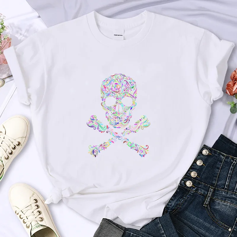 Creatività per il marchio di lusso delle donne t-shirt con stampa estiva di alta qualità 100% cotone Casual oversize Y2k manica con scollo a o