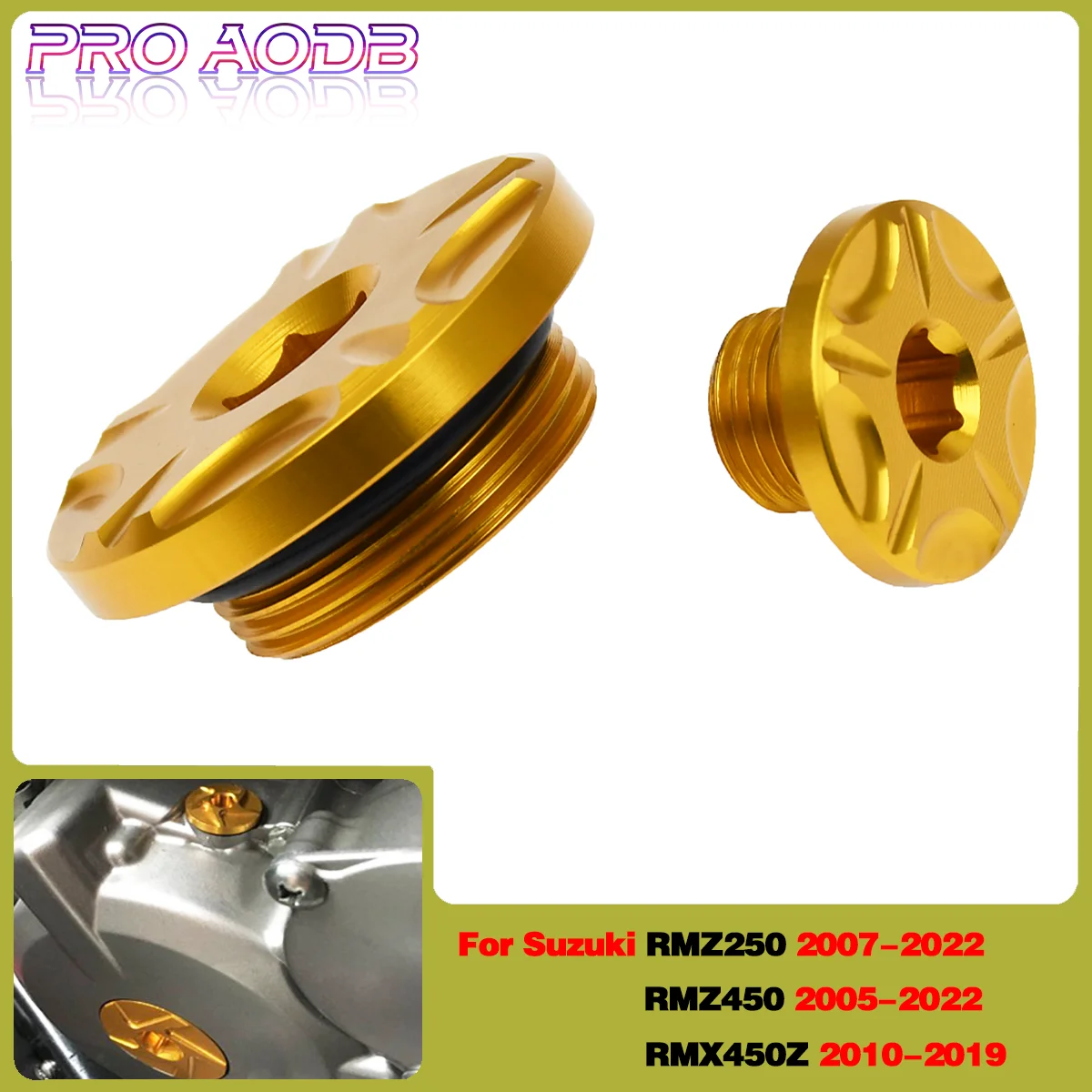 

For Suzuki RMZ250 2007-2022 RMZ450 2005-2022 RMX450Z 2010-2018 2019 Endurance Motocross CNC Aluminium Engine Ignition Cover Plug