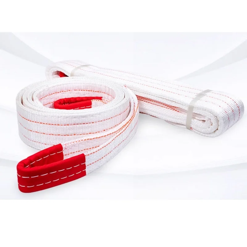 1T-5T 1M-6M 4:1High tensile Eye-eye flat webbing sling endless industrial lifting sling polypropylene fiber PP strap