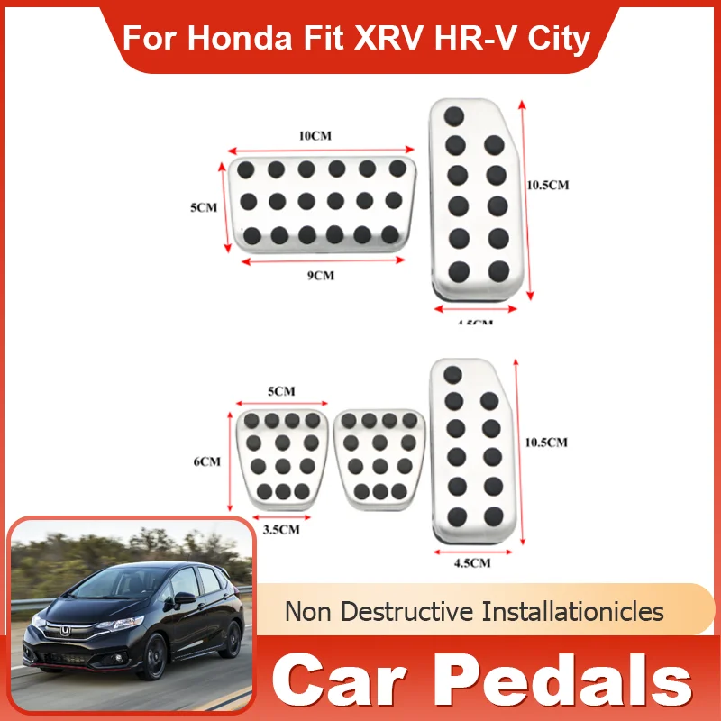 

Car Foot Pedal for Honda Fit Jazz GK5 Vezel HR-V XRV City Crider 2014~2019 Gas Brake Clutch Accelerator Pedal Cover Accessories