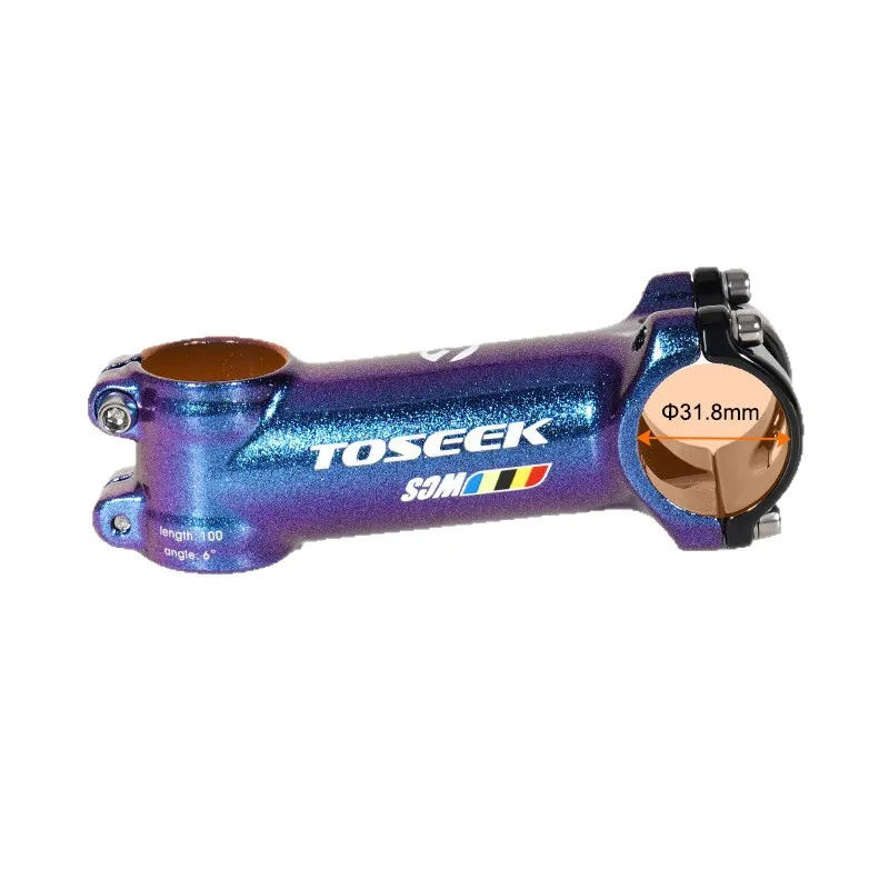 

TOSEEK Bike Stem - Lightweight Aluminum Alloy | Starry Purple (Glossy Finish) Fashion Handlebar Stem for Road Bike & MTB
