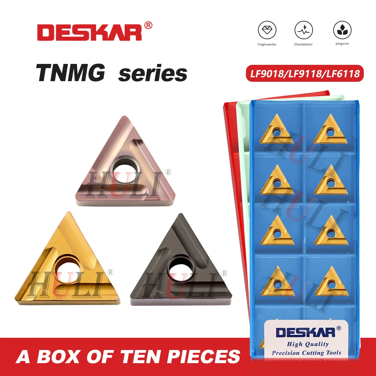 TNMG160404L-S TNMG160408R-S TNMG160408L-S LF6118 LF9018 LF9118 DESKAR 100% OriginaI High Quality Triangular Lathe Cutting Blades