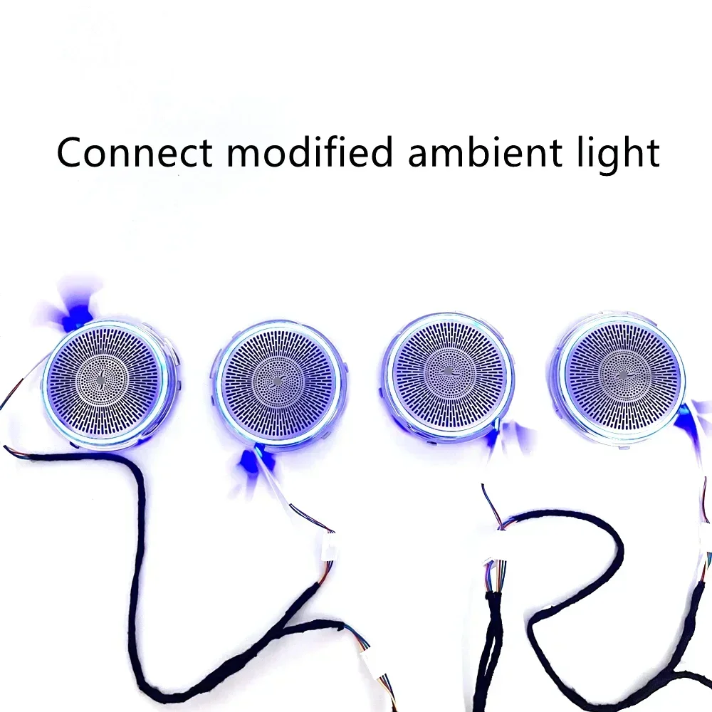 For Mercedes Benz E-class W213 New Style Car Door Midrange Light-emitting Cover 64 colors Speaker Cover Ambient Light