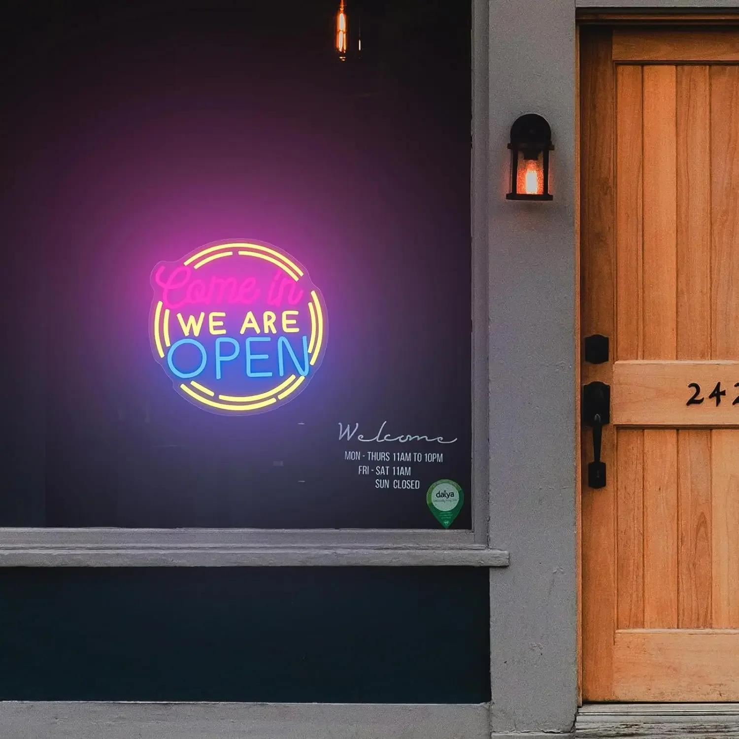 Come in We Are Open Neon Sign USB Dimmable LED Neon Light Sign for Drink Bar Man Cave Bedroom Hotel Shop Garage Party Wall Decor