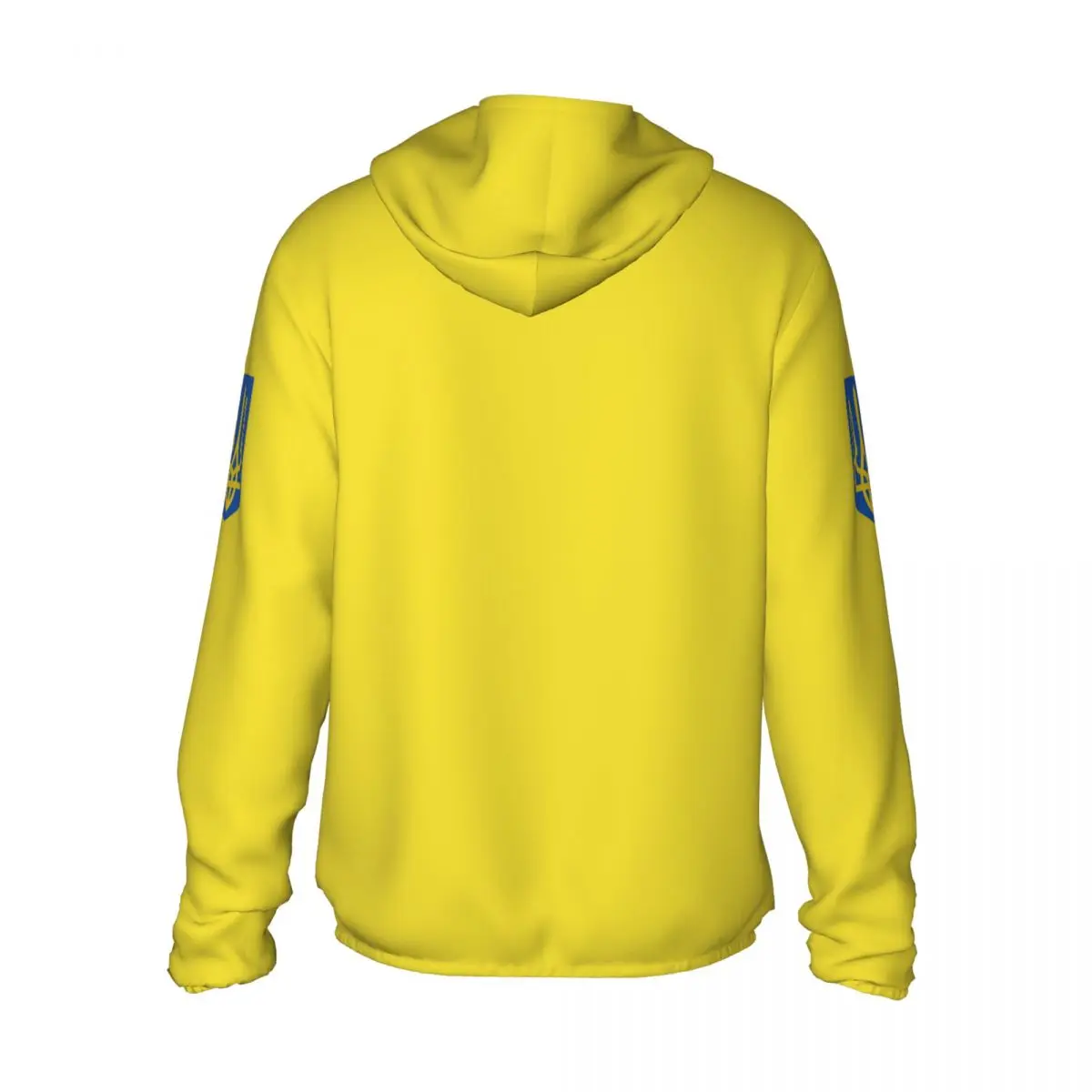 Ukraine Flag Polyester Hoodie Sunscreen Sun Protection Fishing Running Clothes Quick Dry Performance Long Sleeve With Zipper