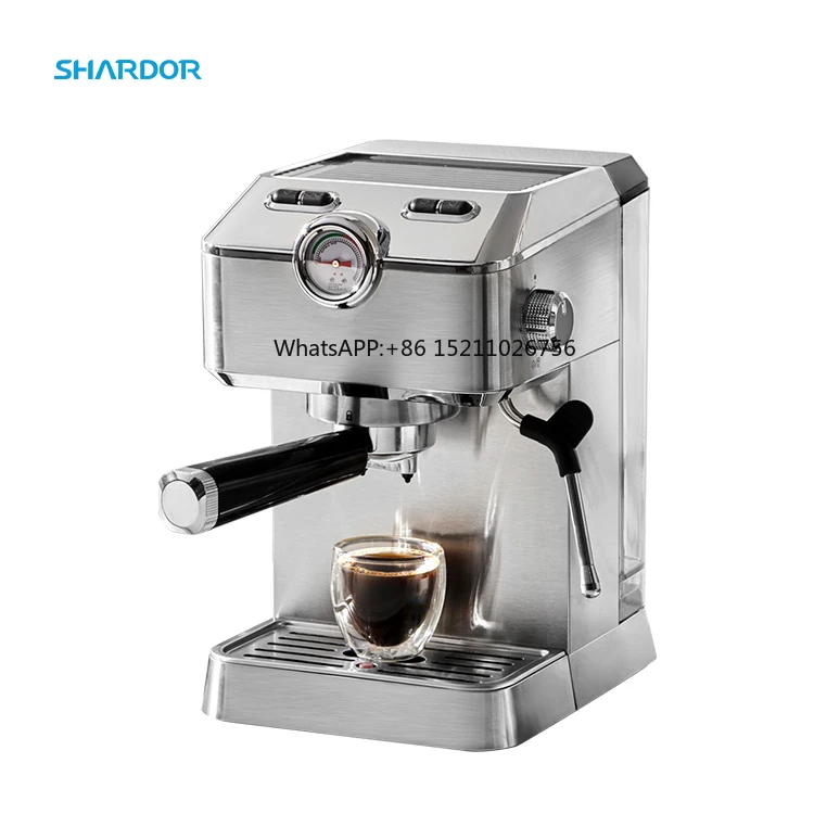 1.5L Milk Foaming Steam 20 Bar Pump Pressure Espresso Maker Removable Water Tank Cappuccino Latte Gifts Coffee Machine