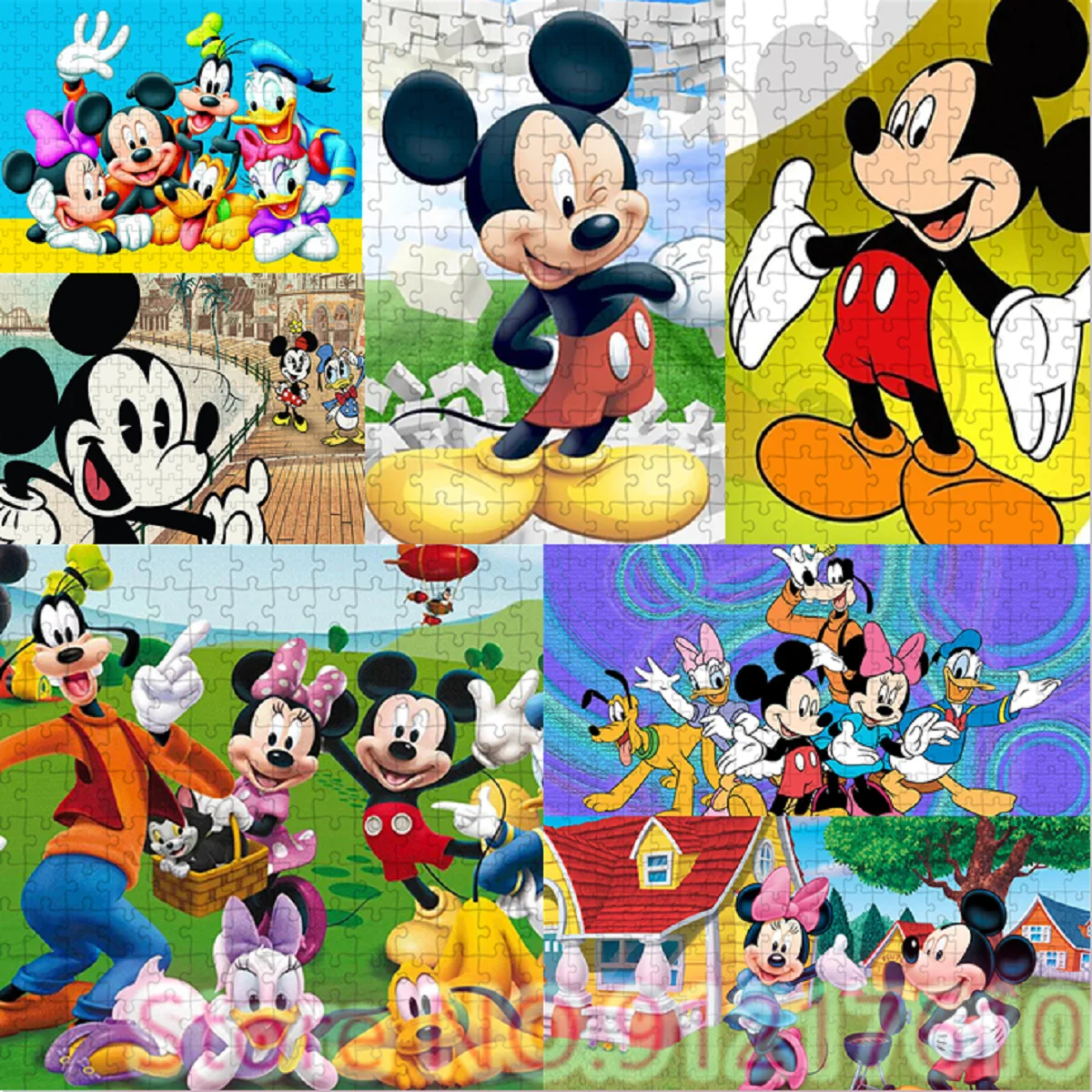 Mickey and Minnie Disney Cartoon 1000 Piece Puzzle Adventure Children's Brain-Burning Game Puzzle Gift Preferred