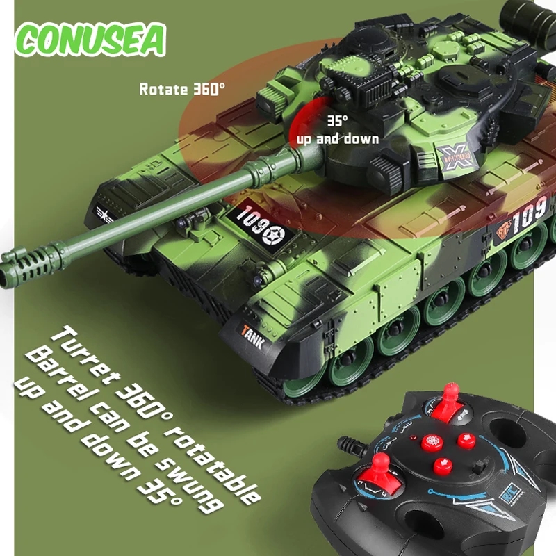 1/30 Large Rc Tank Battle Car Remote Control War Tanks Model Crawler Radio Control Machine Toys for Boy Children Kids Toys Gift