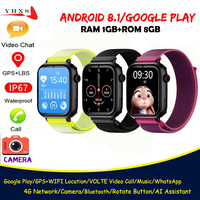 Google Play 4G Smart GPS Trace Location Kids Student Smartwatch Camera Voice Monitor Video SOS Call SMS Android 8.1  Phone Watch