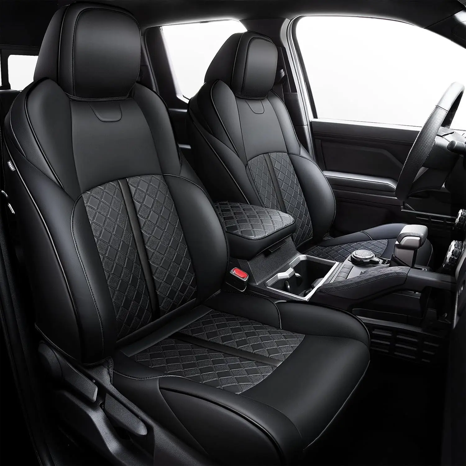 

2024-2026 Tacoma Gen 4th Double Cab Seat Covers, Leather, Fully Covered with Armrest Covers
