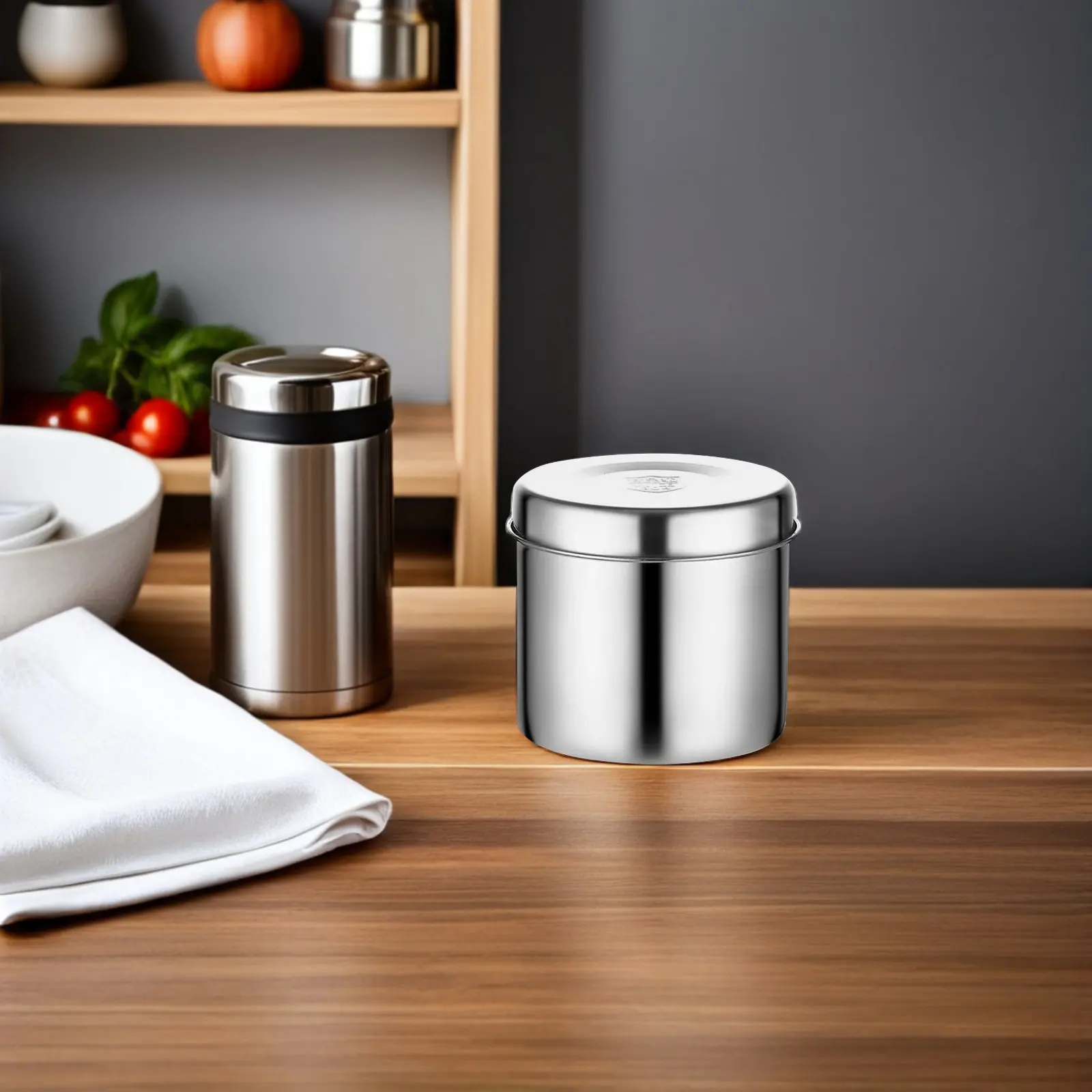 550Ml Stainless Steel Food Storage Container Airtight Sample Box for School Canteen Lab University Kitchen Essentials Reusable