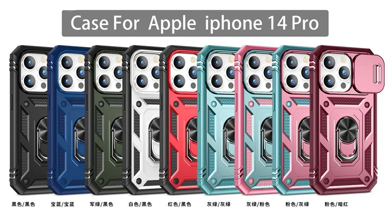 Schiebe-Kameraobjektivschutz Magnetringhalter Hülle für iPhone 18 17 16 15 14 13 12 11 Pro Max Plus Mini XR Stoßfeste Abdeckung – Detail 1