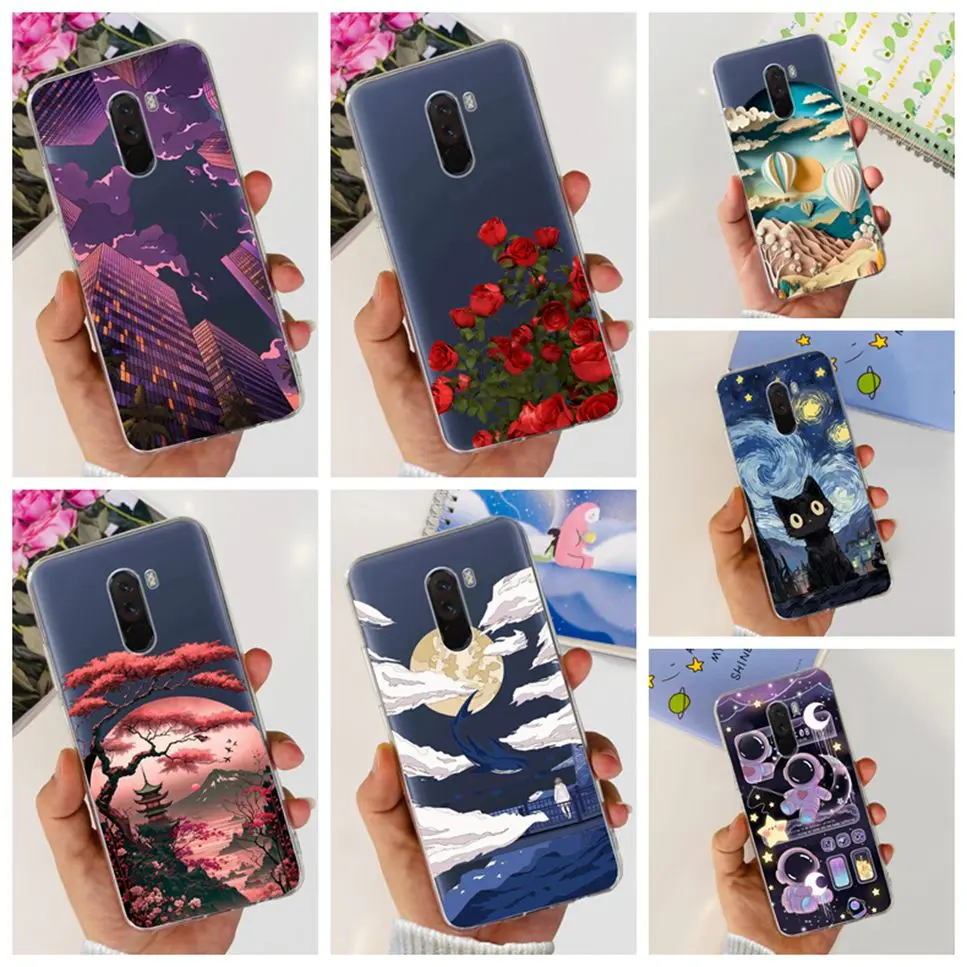 

For Xiaomi Pocophone F1 Case Butterfly Luxury Soft Silicone Cover For Xiaomi Pocophone F1 POCOF1 6.18' Phone Case Shockproof