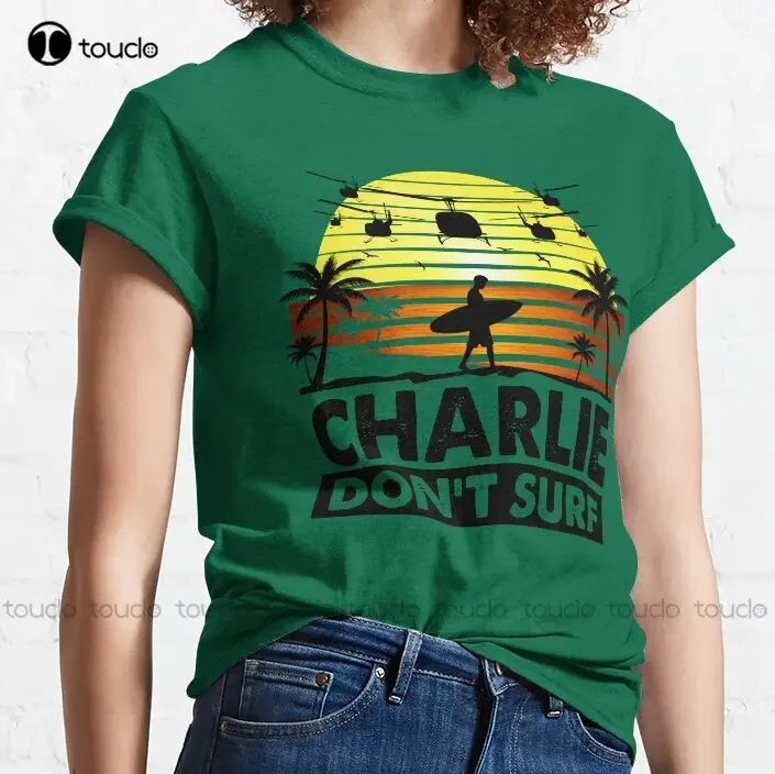 Charlie Don'T Surf Classic T-Shirt Tennis Shirts For Men Printed Tee Custom Aldult Teen Unisex Digital Printing Tee Shirts