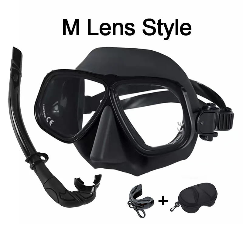 

Маска для фридайвинга M Lens с низкой степенью сжатия - рама из алюминиевого сплава, закаленное стекло с защитой от запотевания для взрослых, для фридайвинга, снорклинга и дайвинга