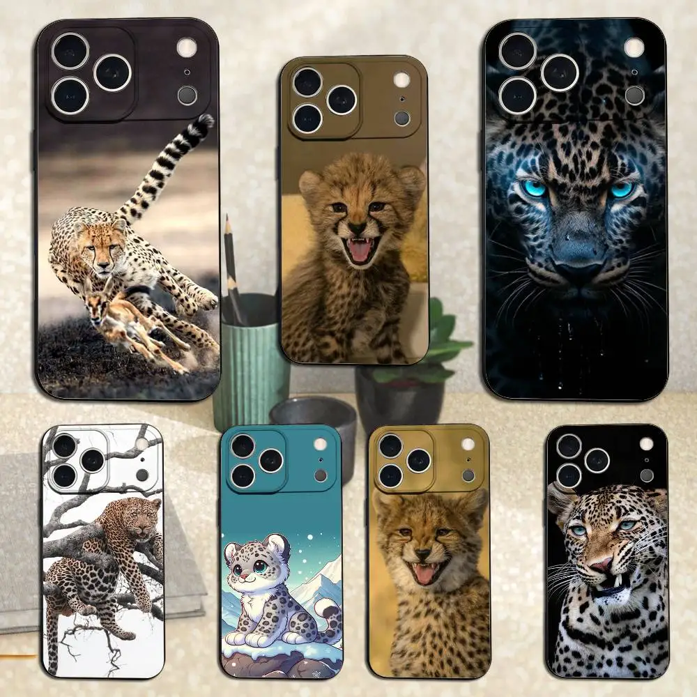 

Cool Leopard For iPhone 12,16,11,14,15,17,13,X,Mini,SE,XS,Plus,Pro Max,8,7,XR,Soft Silicone Black Case
