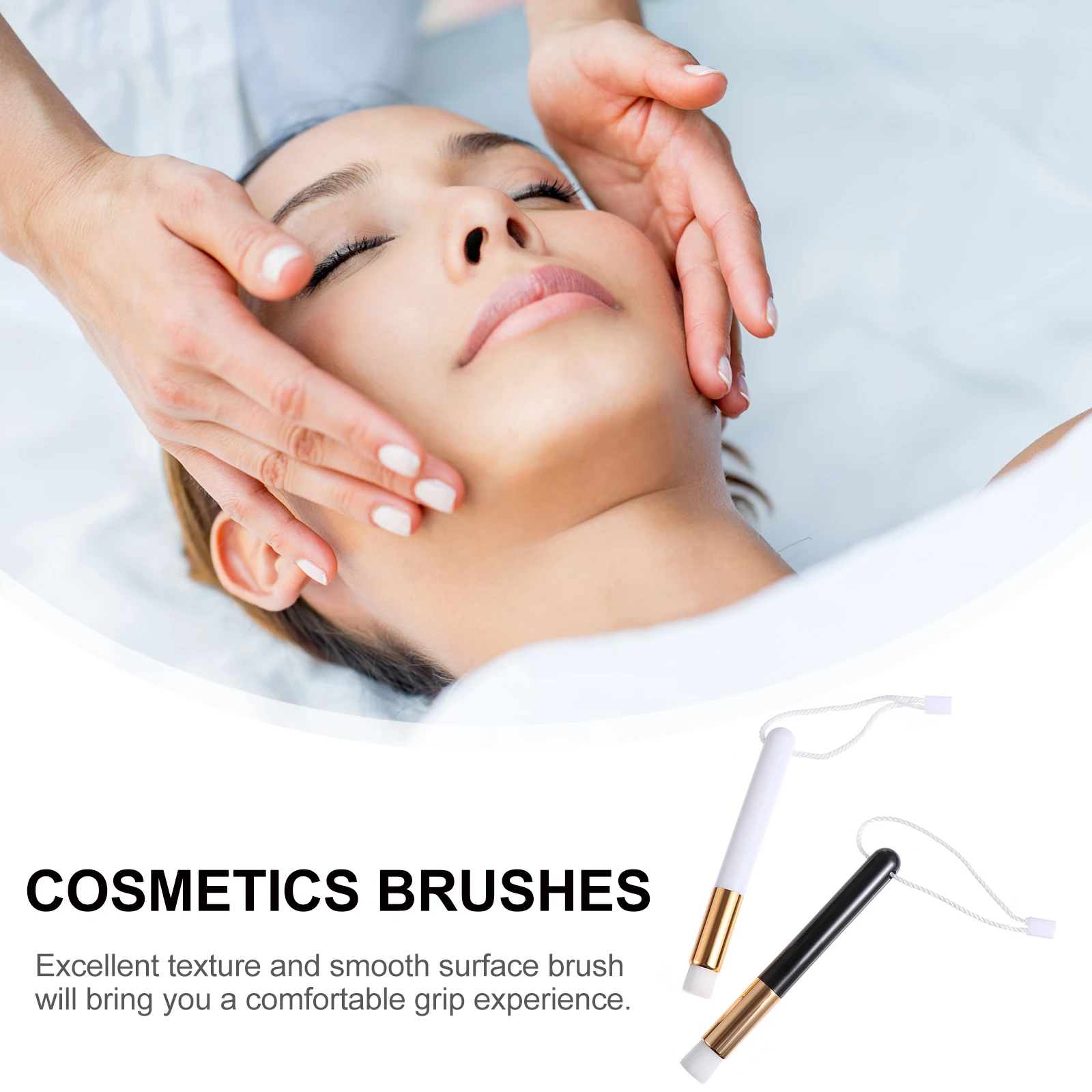 

2PCS Eyelash Cleaning Brush Nose Mascara Foundation Blush Remover Wand Healthy Material MultiPurpose Makeup