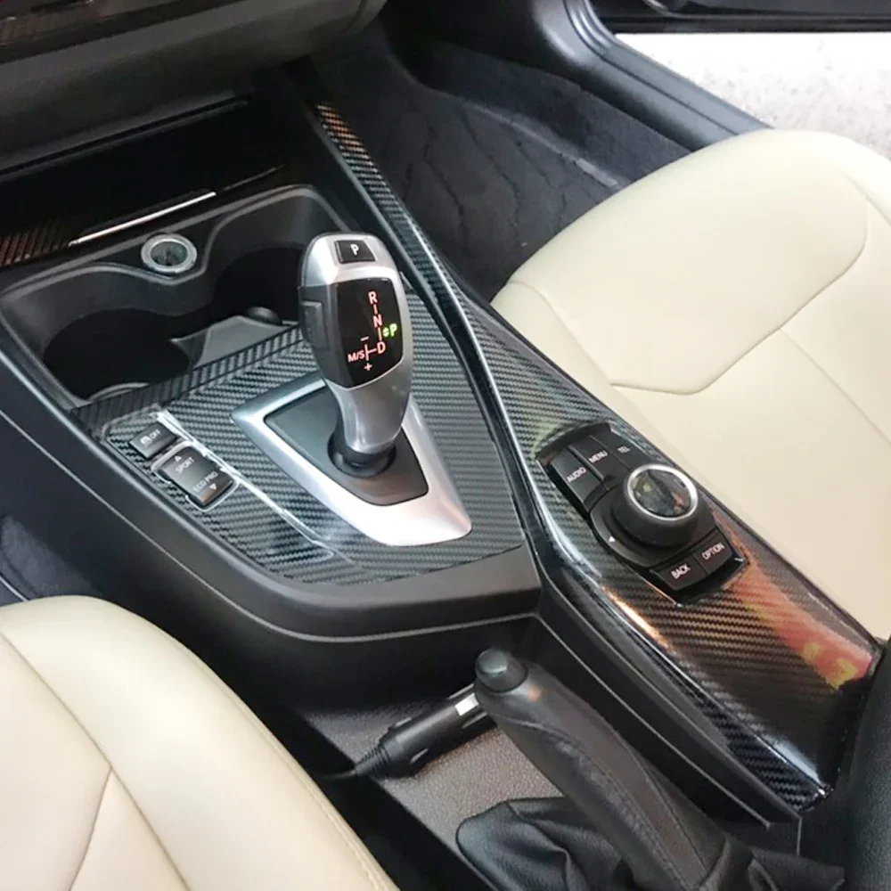 중앙 컨트롤패널 문짝 핸들 5D 탄소 섬유 스티커, 자동차 스타일링 액세서리, BMW 1 시리즈 F20 2012-2016 인테리어 데칼