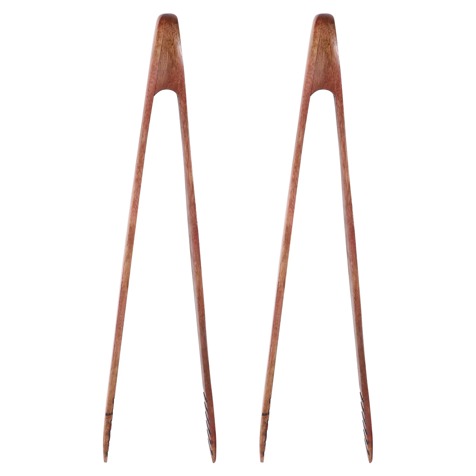 

2pcs Wooden Tongs Nanmu Serving Clips For Salad Pasta Bread Toast Pastry Wooden Food Clip Kitchen Utensils Tools
