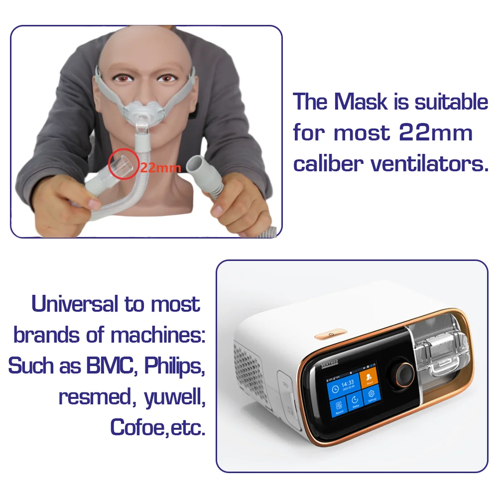 Resoxy Cpap Nasal Pillows Mask exchange Resmed Airfit P10 Sleep Apnea Nose Mask For Cpap&Bipap With S/M/L 3 Sizes Silicone - view 6