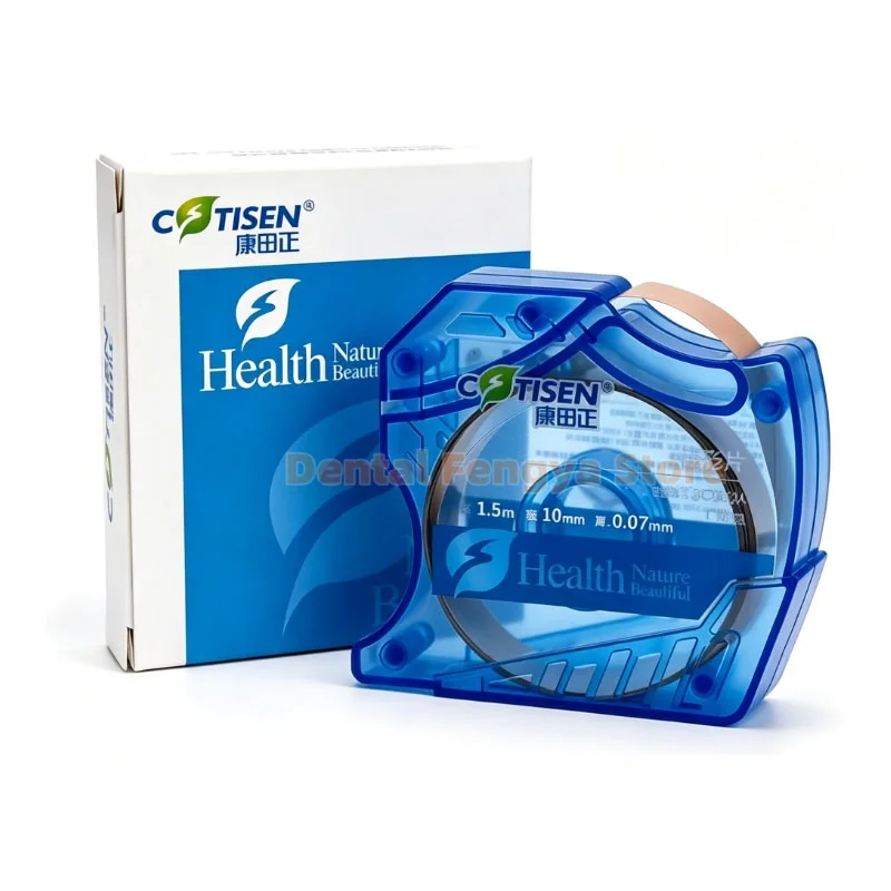 1.5m/Roll COTISEN Dental Copper Matrix Band 10mm Width Roll Forming Strip Sectional Contoured Matrix Strips 0.07mm Thickness